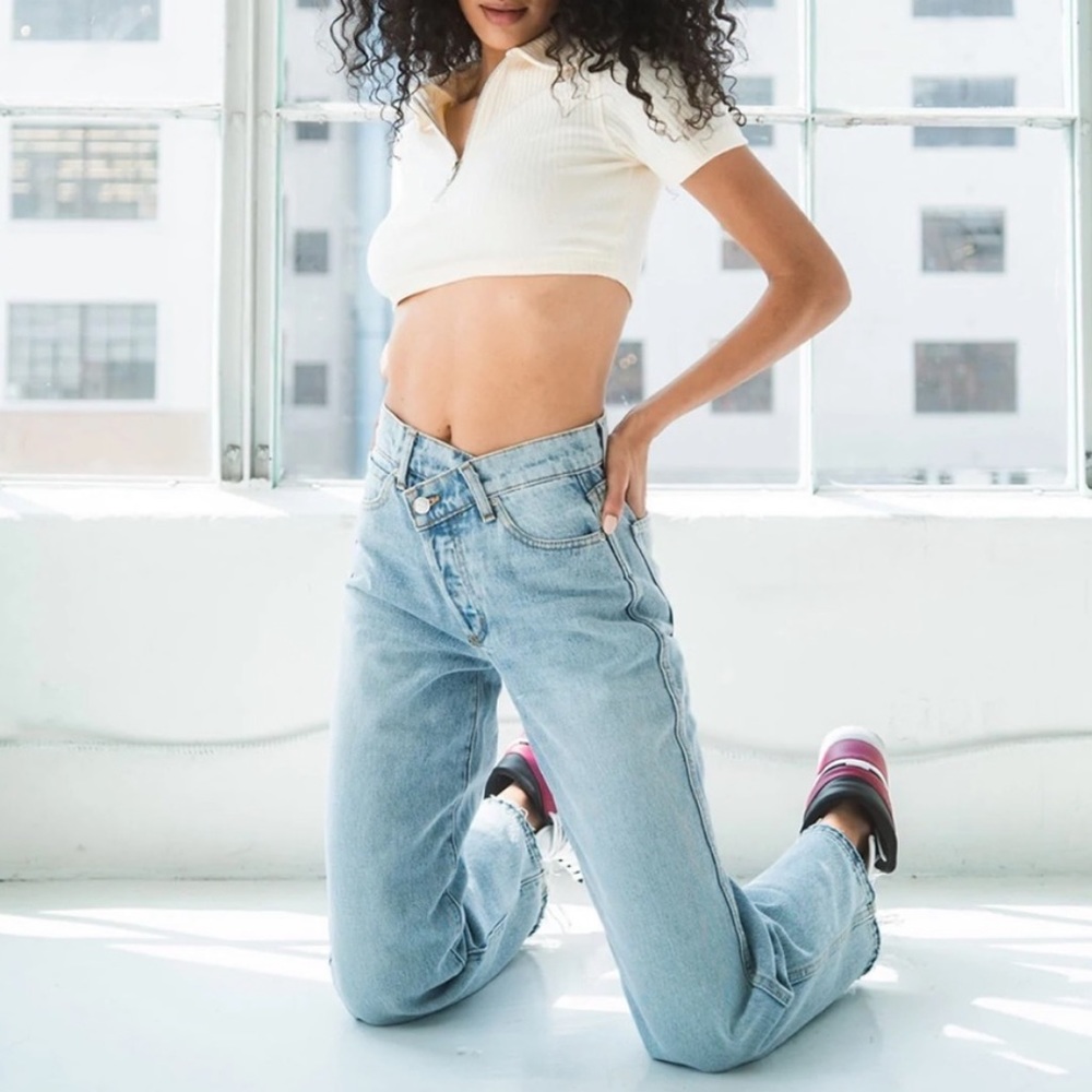 REVICE Criss Cross High Rise Jeans